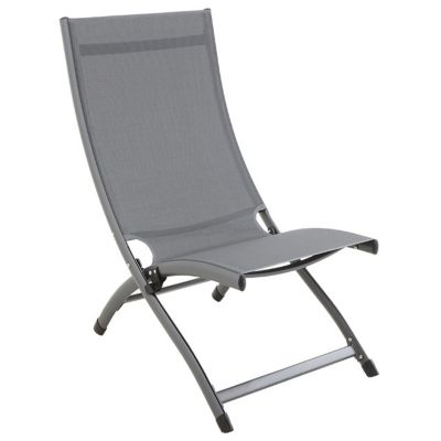 Fauteuil Lounge Summer en métal bronze taupe