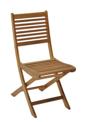 Chaise de jardin pliante Saturne en eucalyptus - Imitation teck
