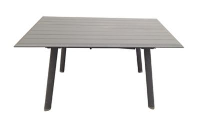 Table de jardin pliante et extensible en aluminium Sevilla gris 101/145 x 145 cm