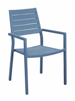 Fauteuil de jardin Proloisirs Fauteuil en aluminium - Coloris bleu cobalt - Hauteur 88 cm