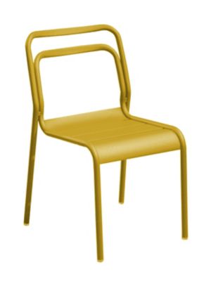 Chaise haute de jardin en aluminium - Coloris tournesol - Hauteur 104 cm