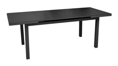 Table de jardin extensible en aluminium et verre Proloisirs Ondine 180/240 x 90 cm gris