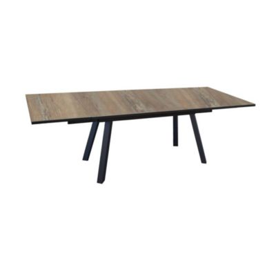 Table de jardin PROLOISIRS Agra Rectangulaire Aluminium 180230280 cm Wood