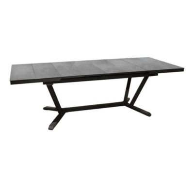 Table de jardin Vita lucca en Alu 180240x100 cm plateau à lames Kedra