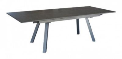 Table de jardin extensible Agra en aluminiumHPL 150200250 x 90 cm épaisseur lames 5 mm
