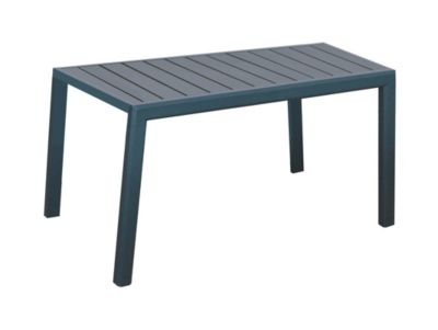 Table de jardin Proloisirs aluminium L.160 x l.90 x H.68 cm gris