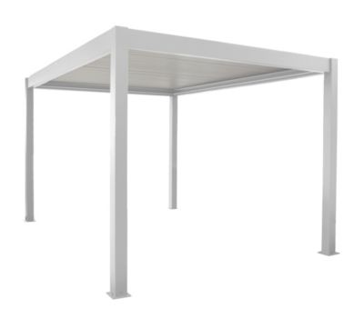 Pergola bioclimatique autoportante Zephir Proloisirs L.400 x l.296 blanc
