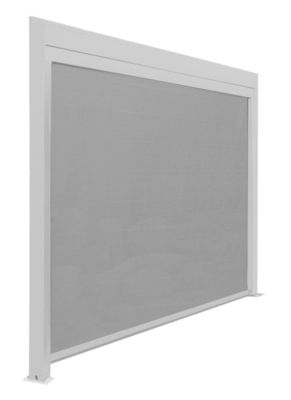 Rideau pour pergola autoportante Proloisirs 4m de côté blanc/perle