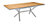 Table de jardin extensible Absolu Proloisirs bois de teck mat châssis blanc P.100 cm x L.180/240 cm x H.77 cm