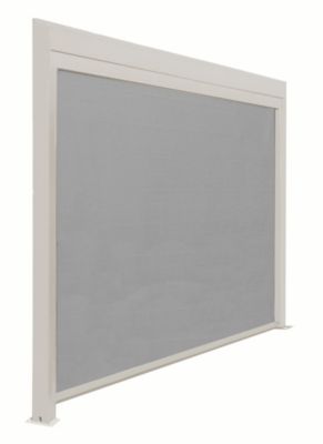 PROLOISIRS Rideau Latéral 4m pour Pergola Autoportée Mira Aluminium et TPEP Crème et