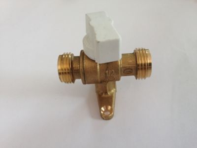 Robinet d'arrêt ou de commande d'appareils gaz naturel DN 1/2 avec patte de fixation, sorties Mâles