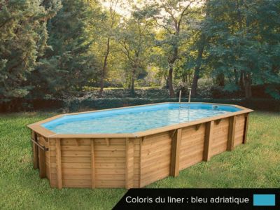 UBBINK Piscine bois Océa 470x860 H130cm Liner Hors sol semi enterrée ou enterrée Garantie - vue 2
