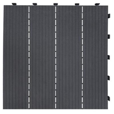 Dalle clipsable pour terrasse 45X45CM en caoutchouc