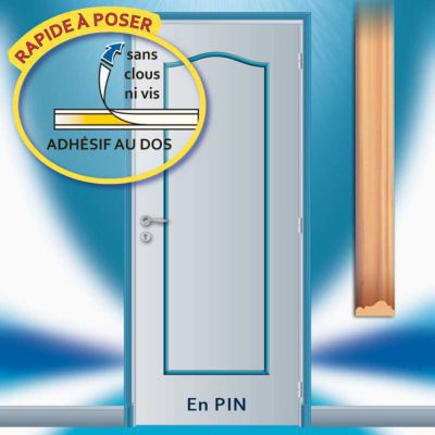 Habillage de porte Skylab en pin 1 panneau chapeau de gendarme