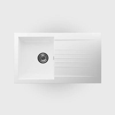 Évier en composite blanc 1 bac à encastrer Karta - Nord Inox