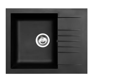 Évier compact en composite noir 1 bac à encastrer Karta - Nord Inox