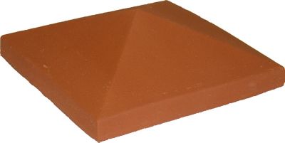 Chapeau de pilier en terre cuite CPL 36 x 36 rouge