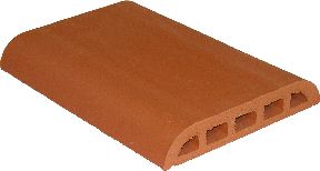 Dessus de muret arrondi 40 x 27 cm rouge