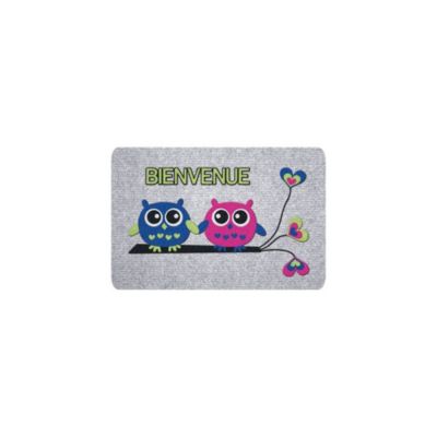 Tapis greyflock chouettes bienvenue 40x60cm - vue 2