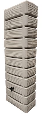 Récupérateur à eau DUNE 300 Litres Grège 34 x 60 x ht 180 cm - vue 2