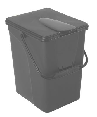 Seau à composte 14L gris anthracite L.26 x l.31 x h.33cm