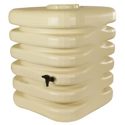 Récupérateur d'eau de pluie 1000L Belli coloris beige L.105 x l.100 x H.120 cm