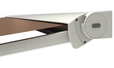 Store de terrasse coffre intégral Techsun Cappuccino 6 x 3,50 m