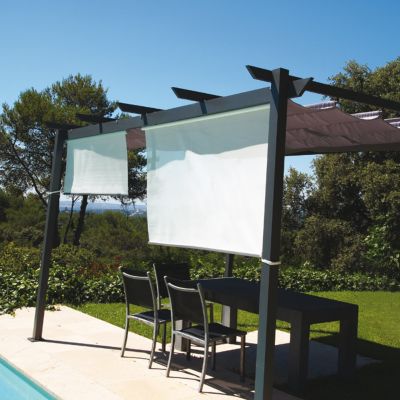 Rideau brise soleil gris L.120 cm