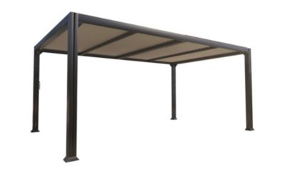 Pergola autoportante bioclimatique Austin Couleurs du Monde L. 5 x l. 3 5 x H. 2 4 m
