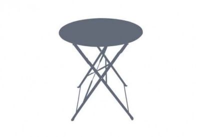Chalet & Jardin Table ronde d'extérieur pliante Bistro en acier