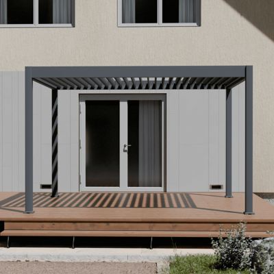 Pergola bioclimatique Ombréa autoportante 3x4M ELMO - vue 2