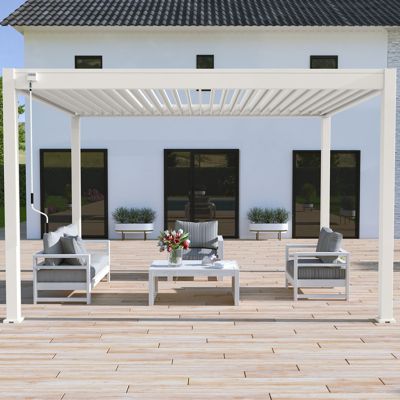 Pergola bioclimatique Ombréa VS autoportante 3x4M - Blanc
