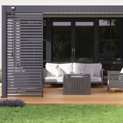 Pergola Bioclimatique Ombréa V2 3x4M adossée et - vue 2