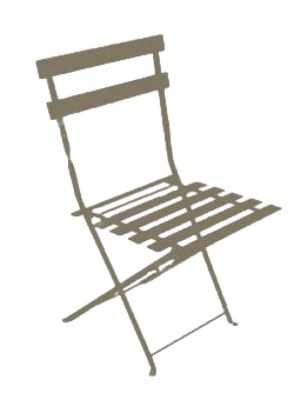 Chalet & Jardin Lot de 2 de chaises de jardin pliantes Bistrot en acier