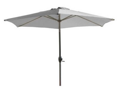 Dcb Garden Parasol à manivelle en aluminium et toile Gris - vue 2