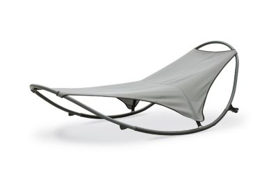 Bain de soleil Hendaye textilène et structure acier gris L.210 cm Paris Garden