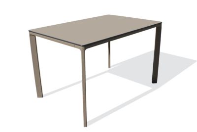 Table de jardin Meet en aluminium coloris blanc L.120 x l.90 x H.73 cm