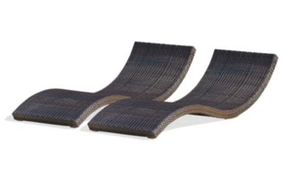 Bain de soleil Cancun résine tressée chocolat L.190 cm DCB Garden