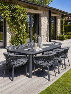 Ensemble repas de jardin 8 places en aluminium ALU MIAMI - vue 5