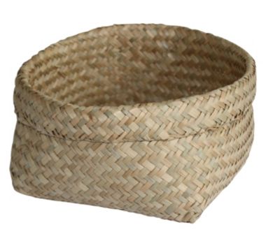 Panier de rangement Equipstore Création en jonc de mer coloris naturel L.15 x l.15 x H.9 cm