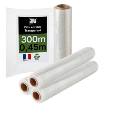 Film Étirable Perforé - Rouleau 300m, 30cm X 30cm, Épaisseur 10 My, Transparent (817g) - 4