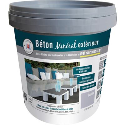 Enduit béton minéral Résine extérieur nce cendre mat 4kg