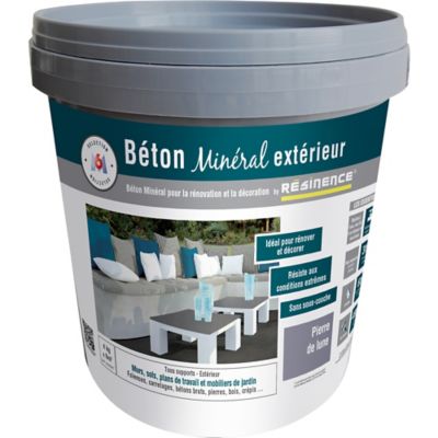 Enduit béton minéral Résine extérieur nce pierre de lune mat 4kg