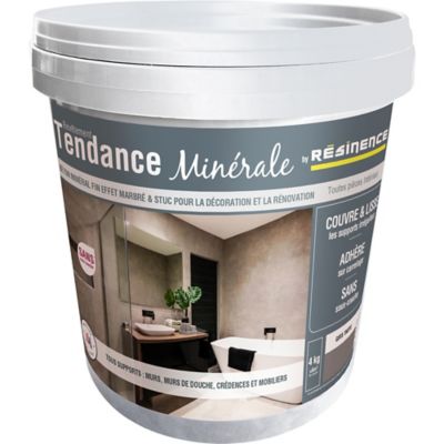 Revetement Mineral Resinence Gris Taupe 4kg Castorama