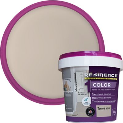 Résine multisupports Résinence Color satin tendre beige 500ml