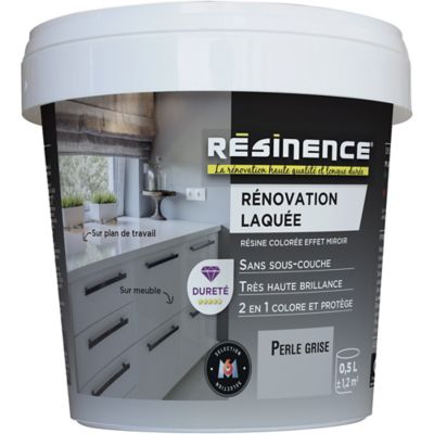 Résine multisupports Résinence Rénovation Laquée Color satin gris perle 500ml