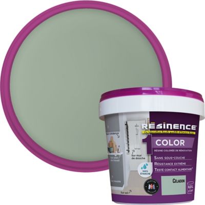 Résine multisupports Résinence Color satin Celadon 500ml