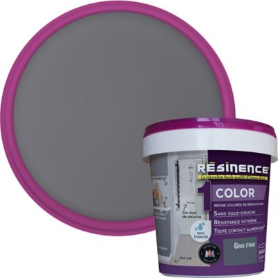 Résine multisupports Résinence Color gris étain satin 250ml
