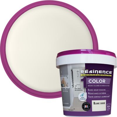 Résine multisupports Résinence Color blanc cassé satin 500ml