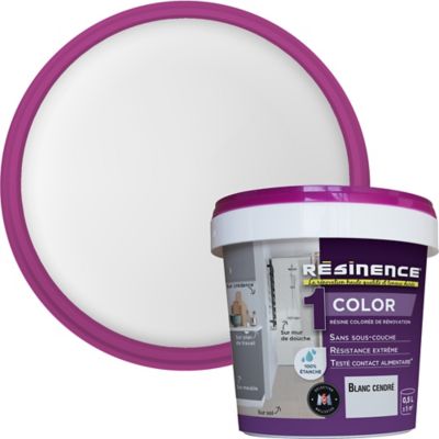 Résine multisupports Résinence Color blanc cendré satin 500ml